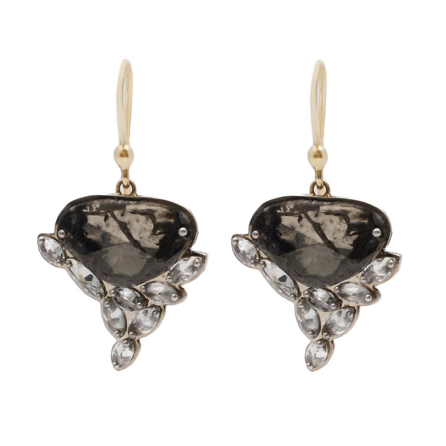 TAP by Todd Pownell Diamond Slice Dangle Earrings