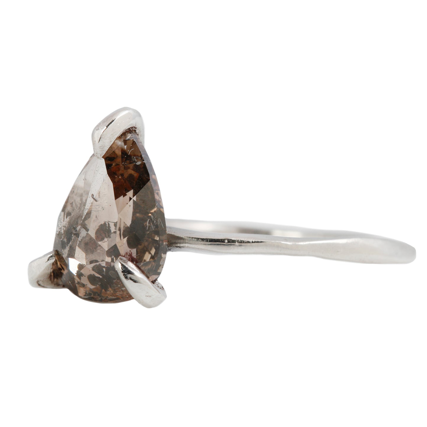 Platinum Contemporary Claw Ring