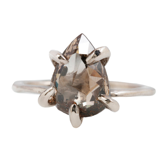 Champagne Contemporary Claw Ring