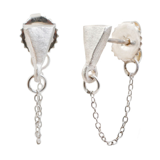 Lauren Wolf Silver Triangle Ear Chains