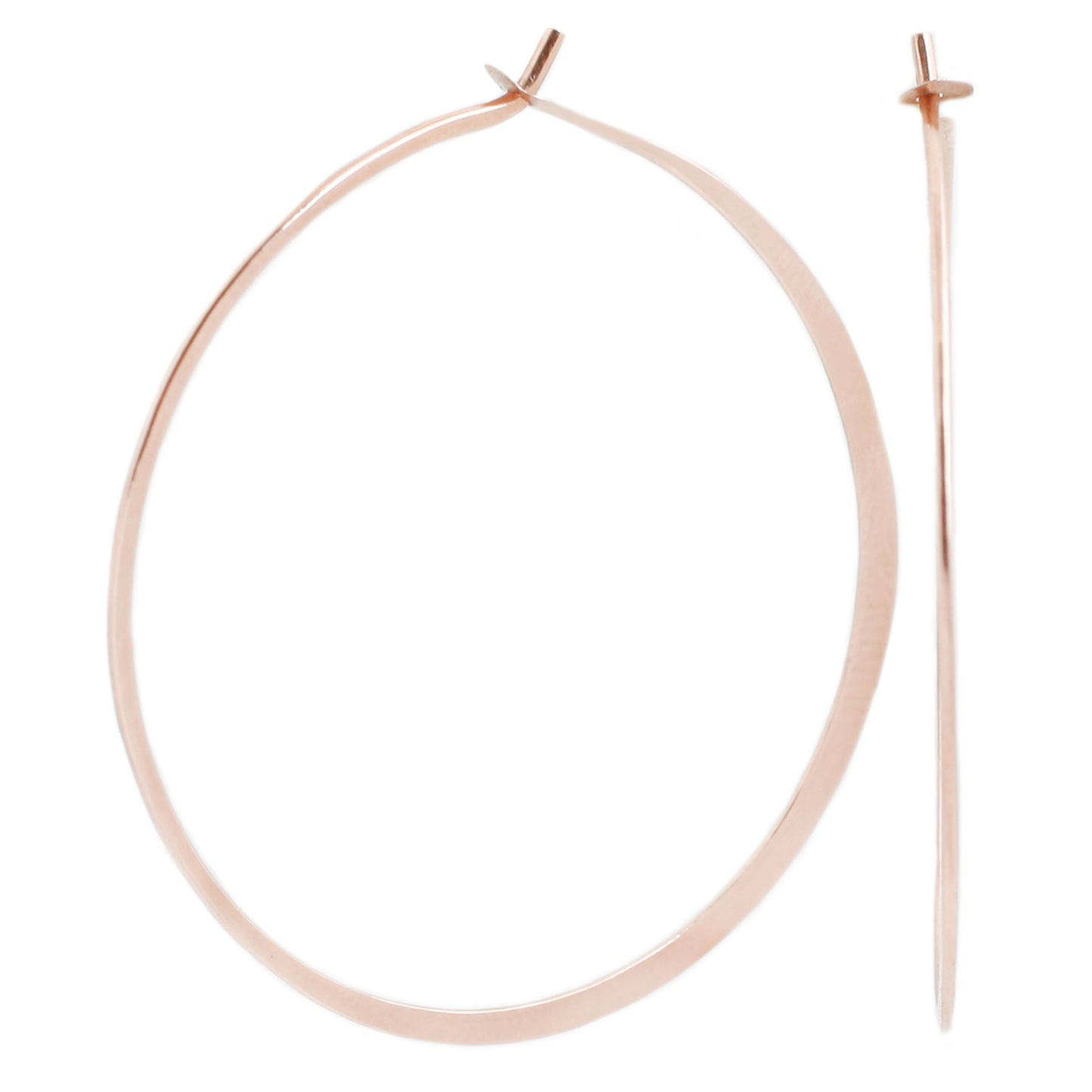 Rose Gold Large Hoops