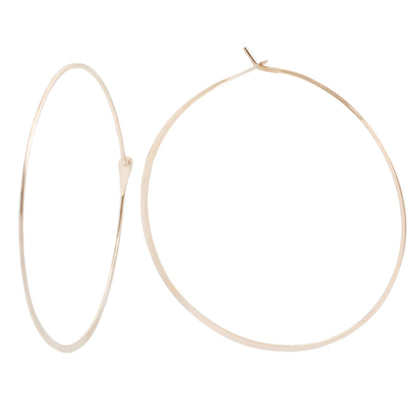 Melissa Joy Manning Yellow Gold Large Hoop Earrings