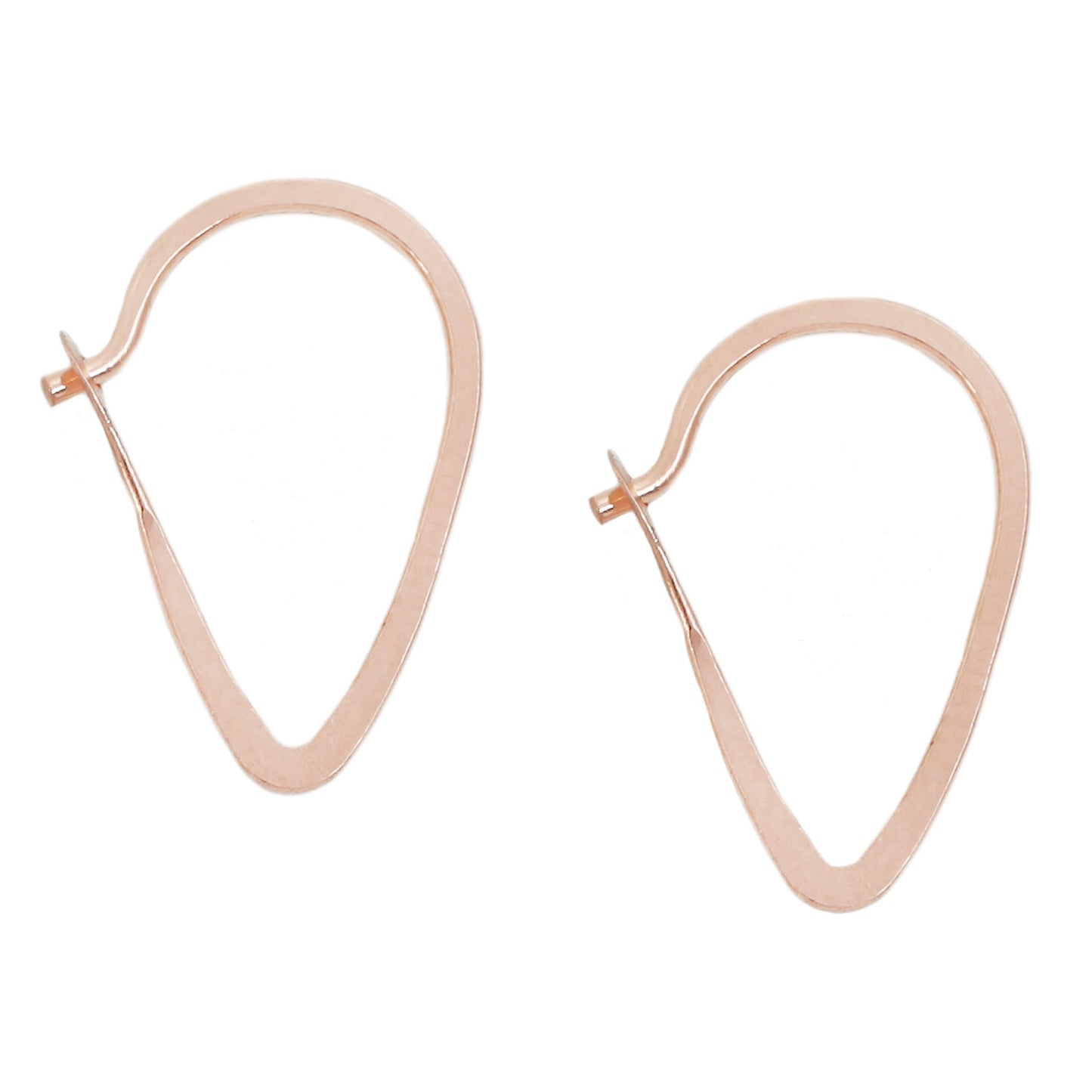 Rose Gold Leaf Hoops