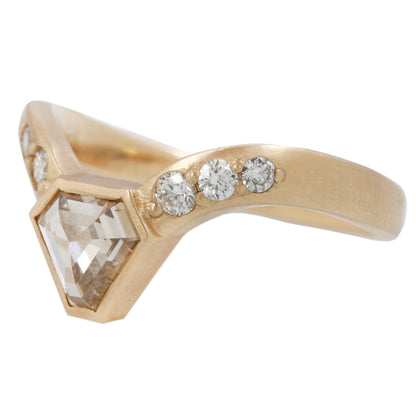 Champagne Shield Diamond Ring