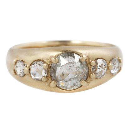 REBECCA OVERMANN TAPERED DIAMOND BEAD RING