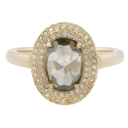 REBECCA OVERMANN DOUBLE HALO DIAMOND RING