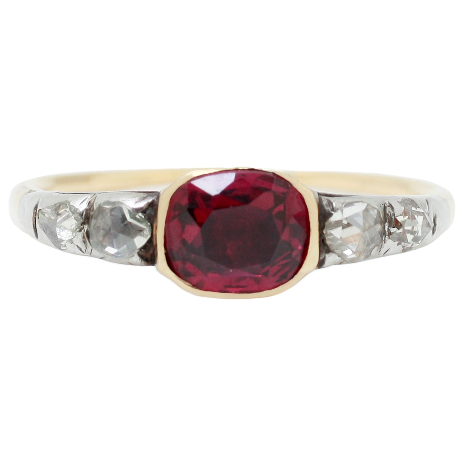 Vintage Garnet And Diamond Ring