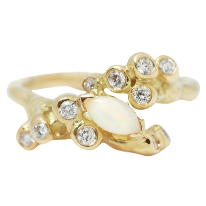 Kimberlin Brown Anemone Opal Cluster Ring