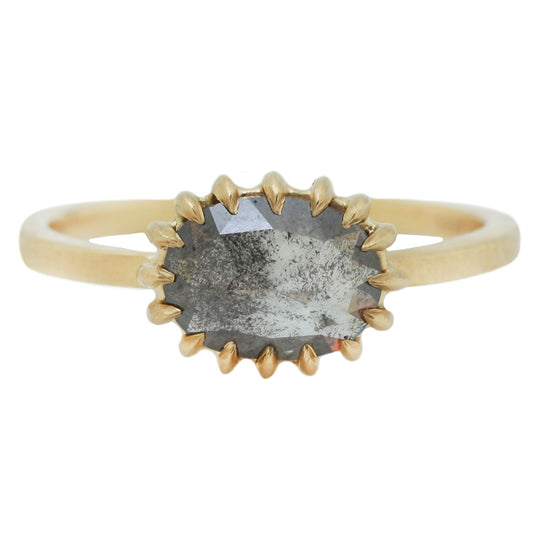 Sarah Swell gray diamond solitaire ring