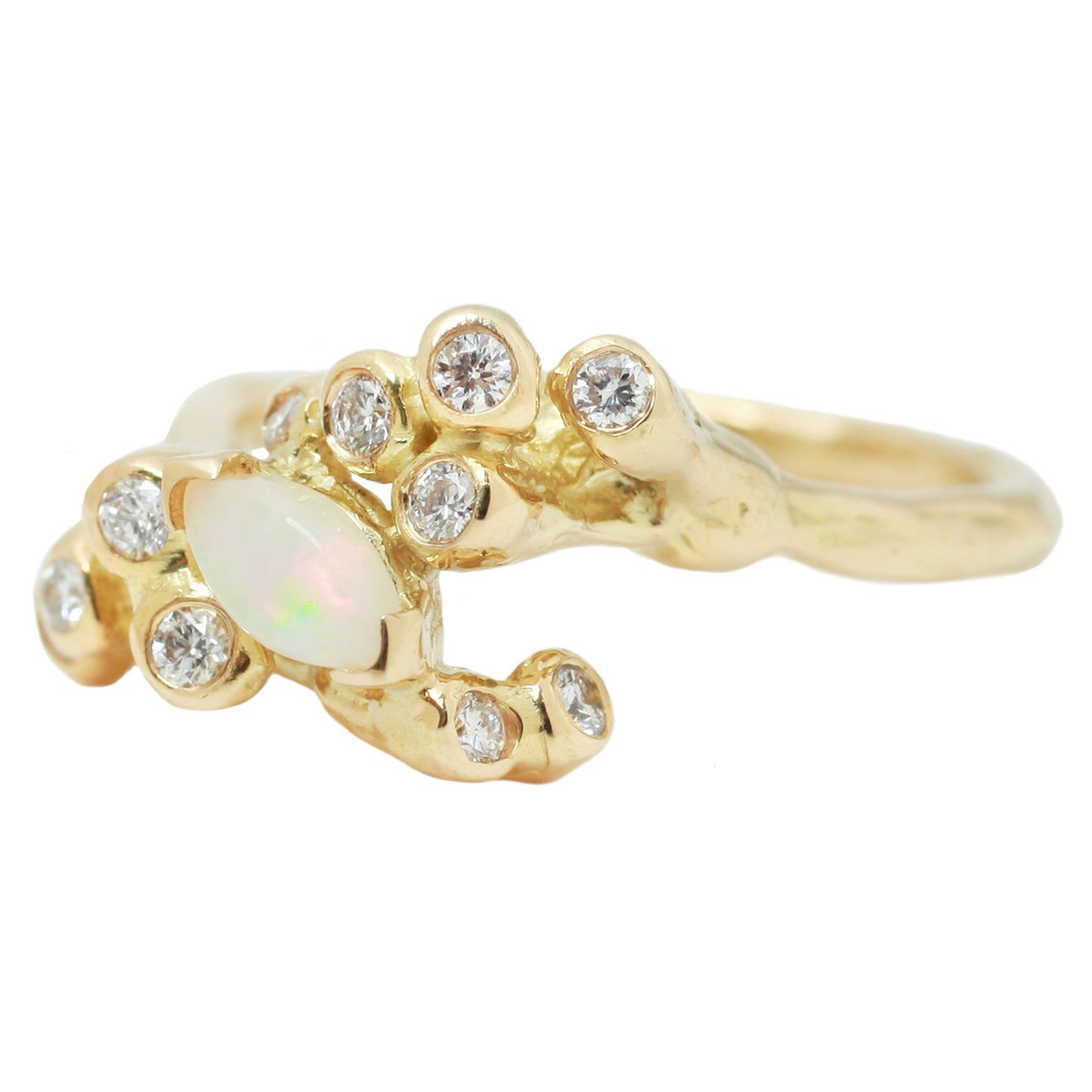 Anemone Opal Cluster Ring