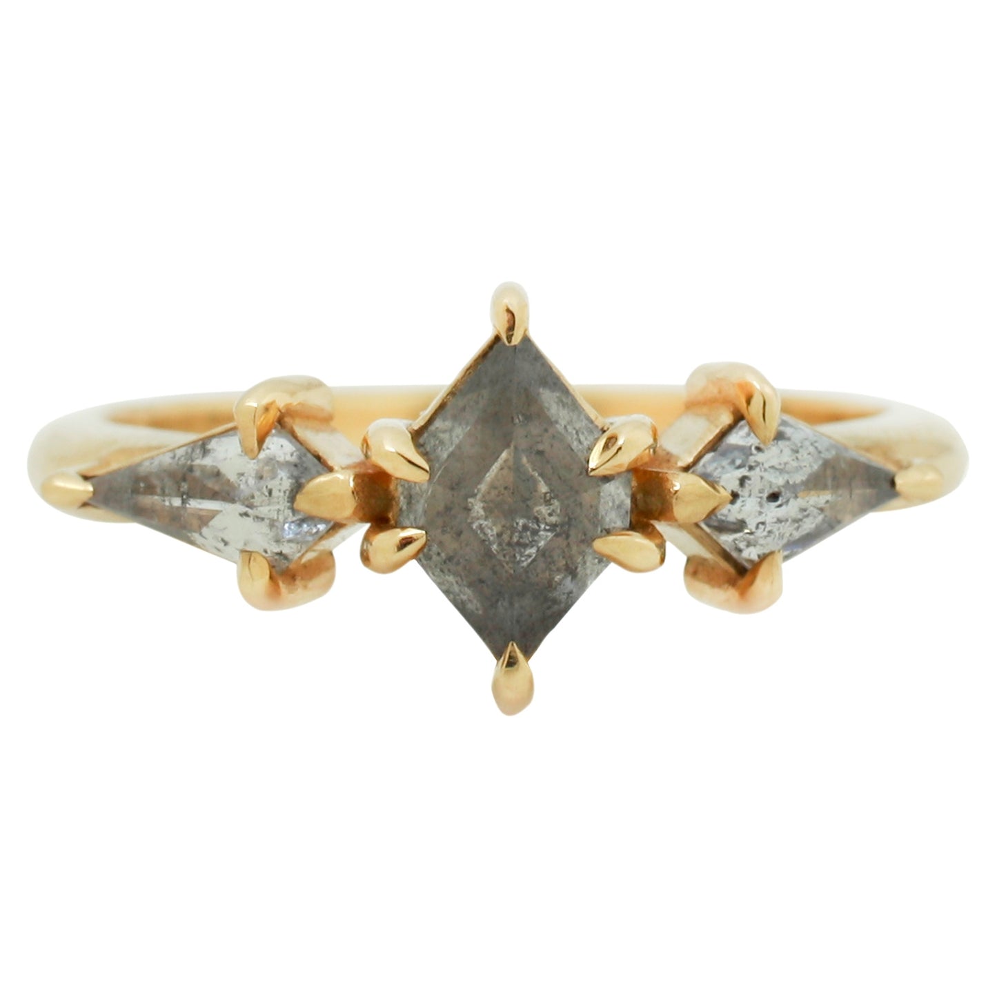 Lauren Wolf Valois Three Diamond Ring in Yellow Gold