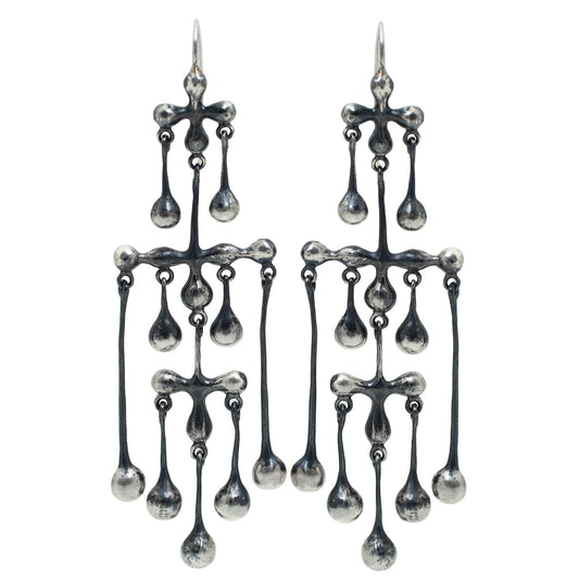 TenThousandThings Oxidized Silver Chandelier Earrings