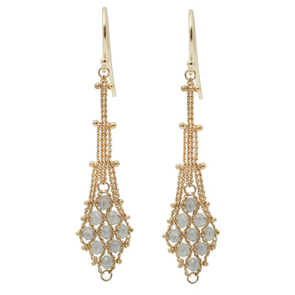 Amali Diamond Textile Drop Earrings