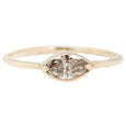 Lauren Wolf Champagne Diamond Marquise Ring Set in Yellow Gold 1 