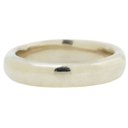 White Gold Half Round Band