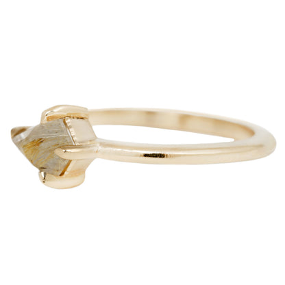 Small Yellow Quartz Kite Ring