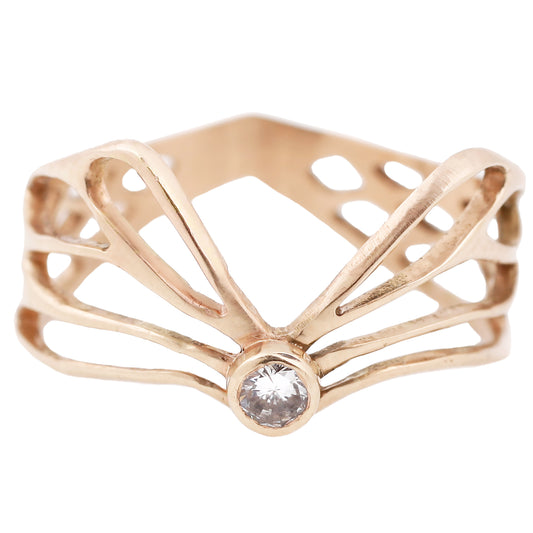 Luana Coonen Jewelry Gold Diamond Winged Ring