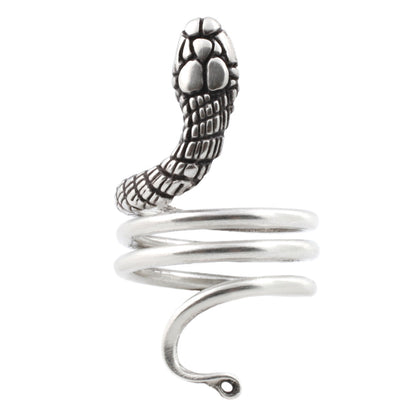 Silver Cleopatra Snake Ring