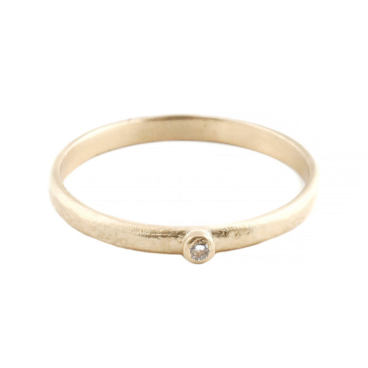 Sarah Swell Gold One Diamond Ring