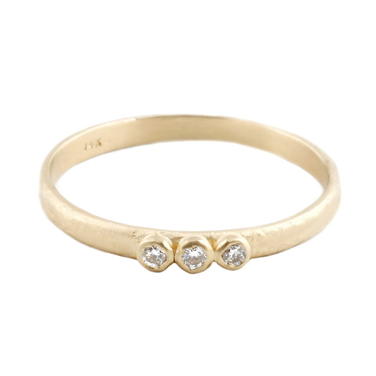 Sarah Swell Gold Three Diamond Ring
