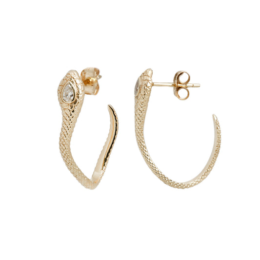 Celine D'Aoust Cobra Charmer Mini Hoops.