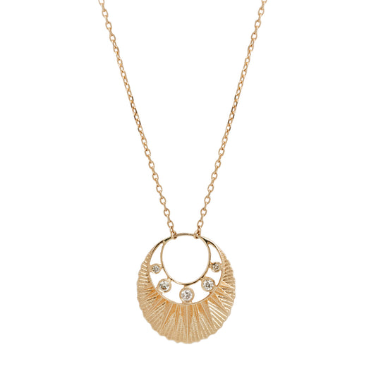 Celine D'Aoust Gold Sun Dial Necklace