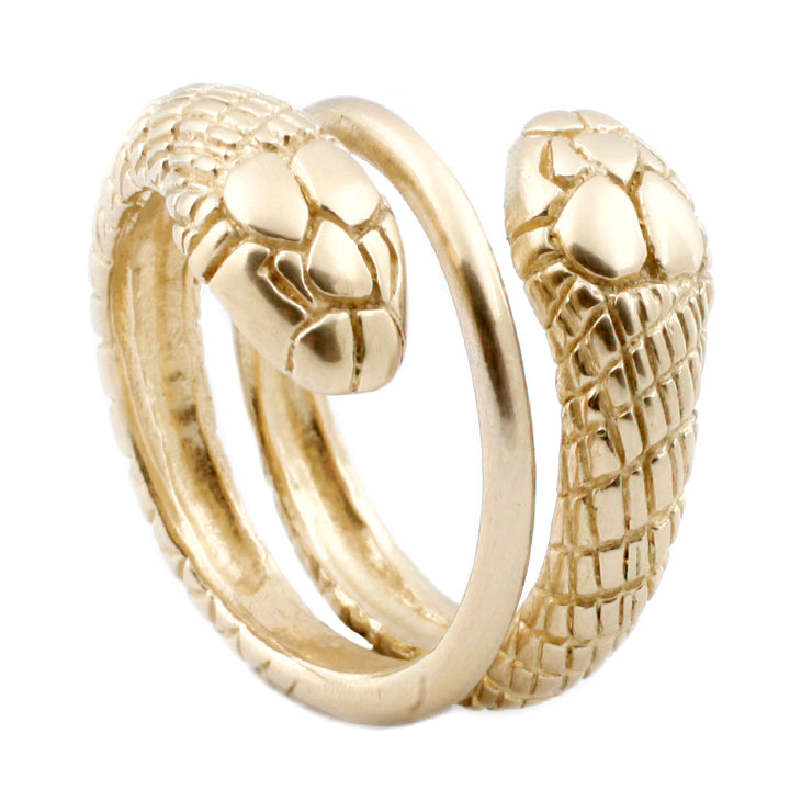 Gold Double Snake Ring