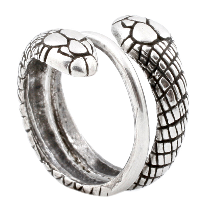 Silver Double Snake Ring