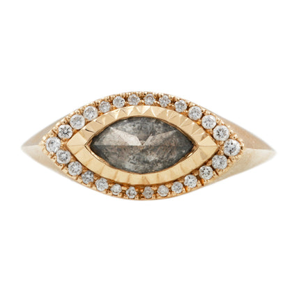 Deco Eye Diamond Signet
