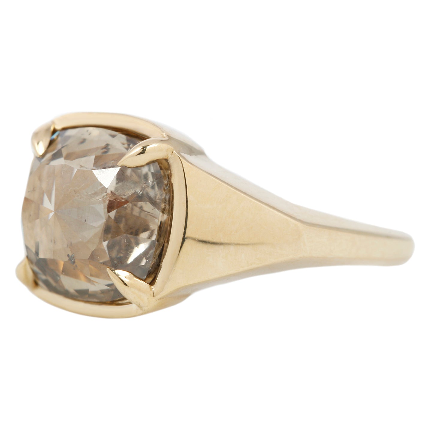 Champagne Cushion Diamond Solitaire