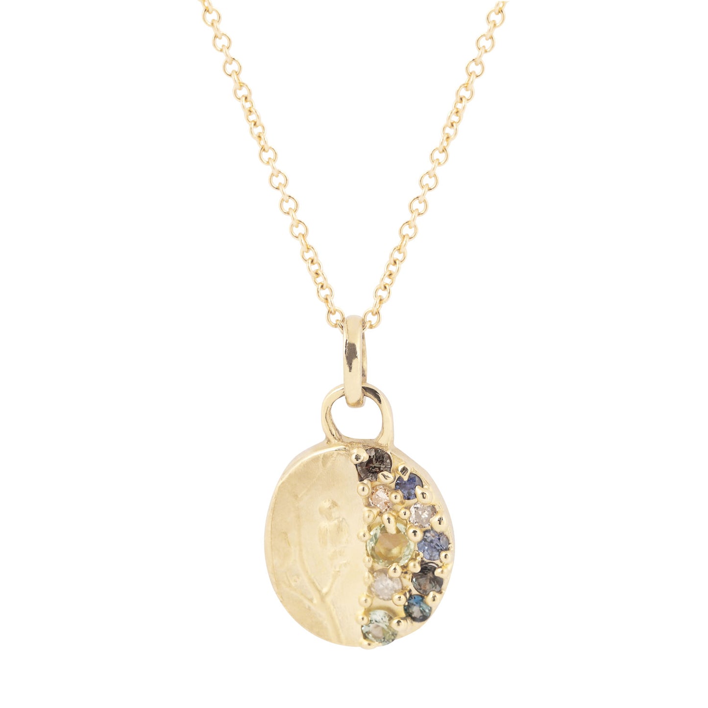 Sapphire & Diamond Owl Necklace