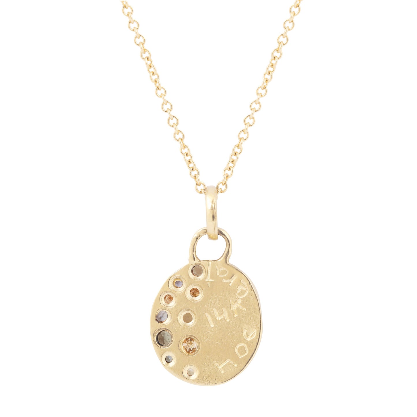 Sapphire & Diamond Owl Necklace