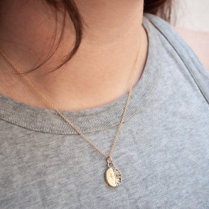 Sapphire & Diamond Owl Necklace