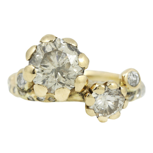 Large Diamond Cluster Bloom Ring