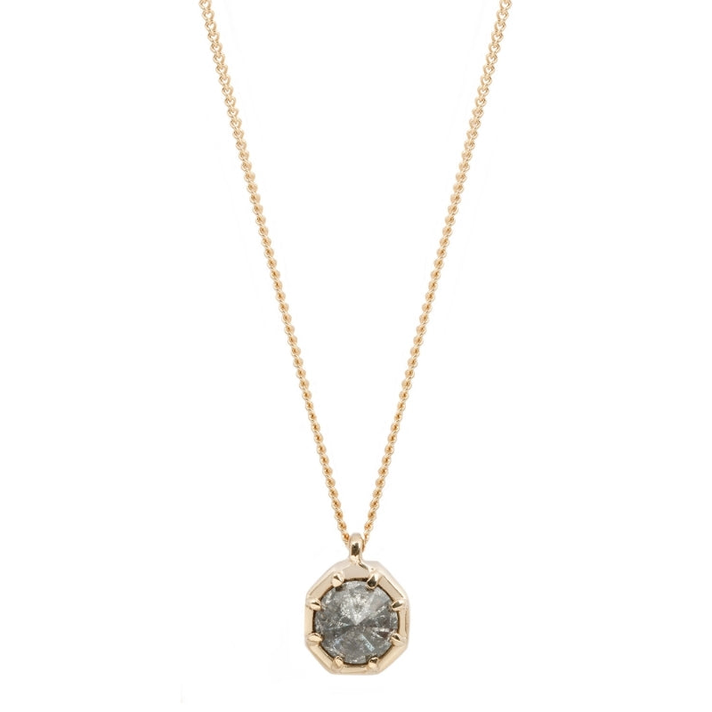 Brilliant Cut Salt + Pepper Necklace