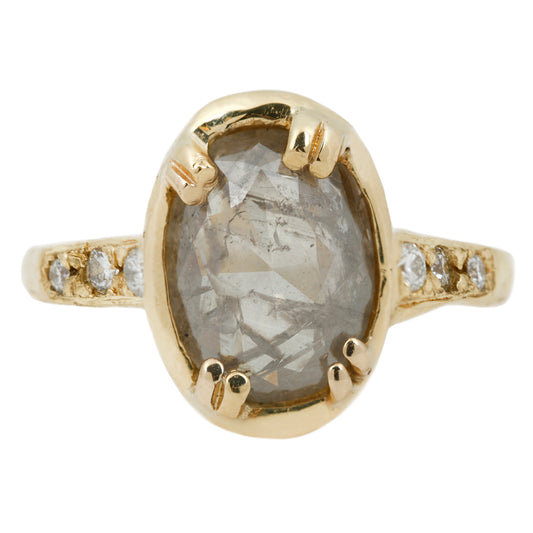 Enchanted Oval Gray Diamond Ring