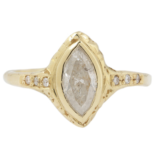 Sunlight Diamond Marquise Ring