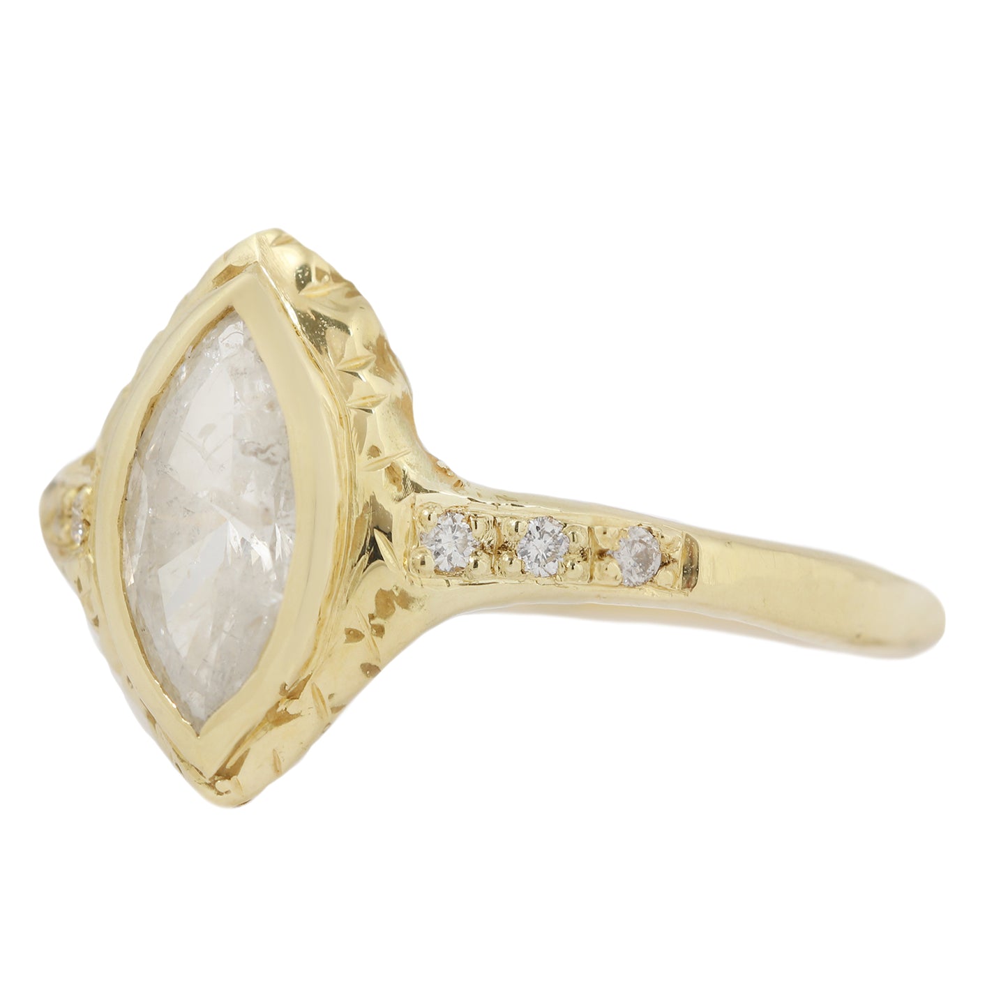 Sunlight Diamond Marquise Ring