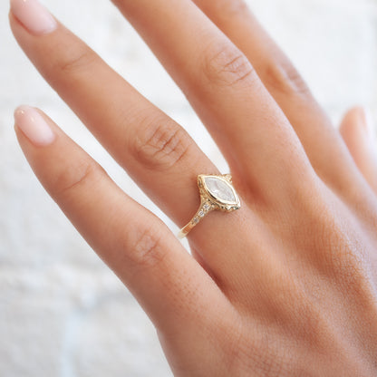 Sunlight Diamond Marquise Ring