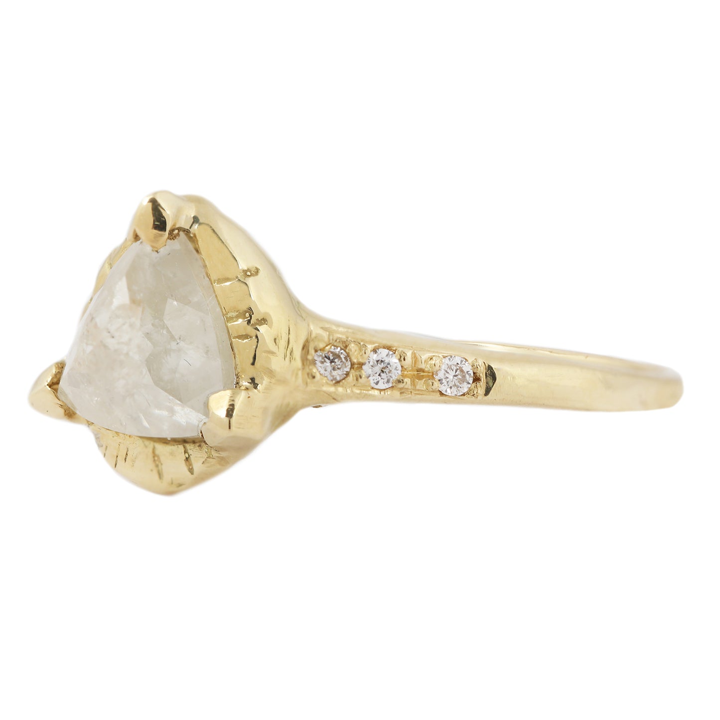 Pyramid of Light Rustic Diamond Ring