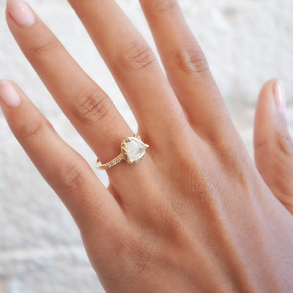Pyramid of Light Rustic Diamond Ring