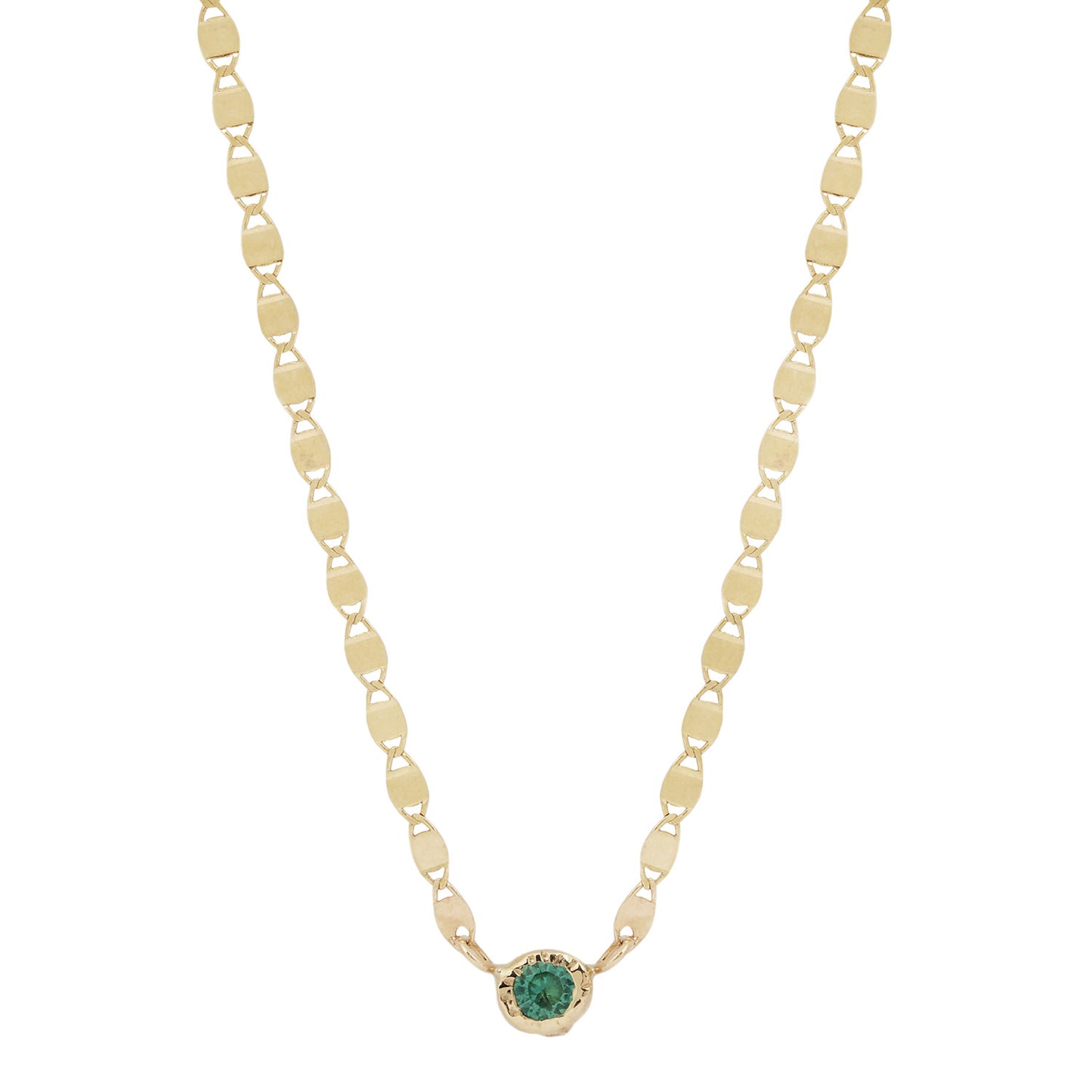 Emerald Spark Disc Necklace