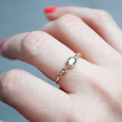 Celestial Diamond & Moonstone Ring