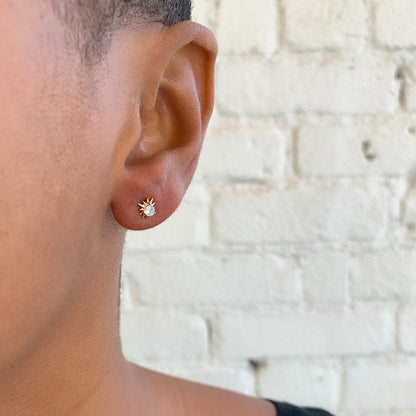 Sun Moonstone Earrings