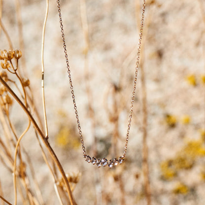 Twisted Rose Cut Diamonds Necklace