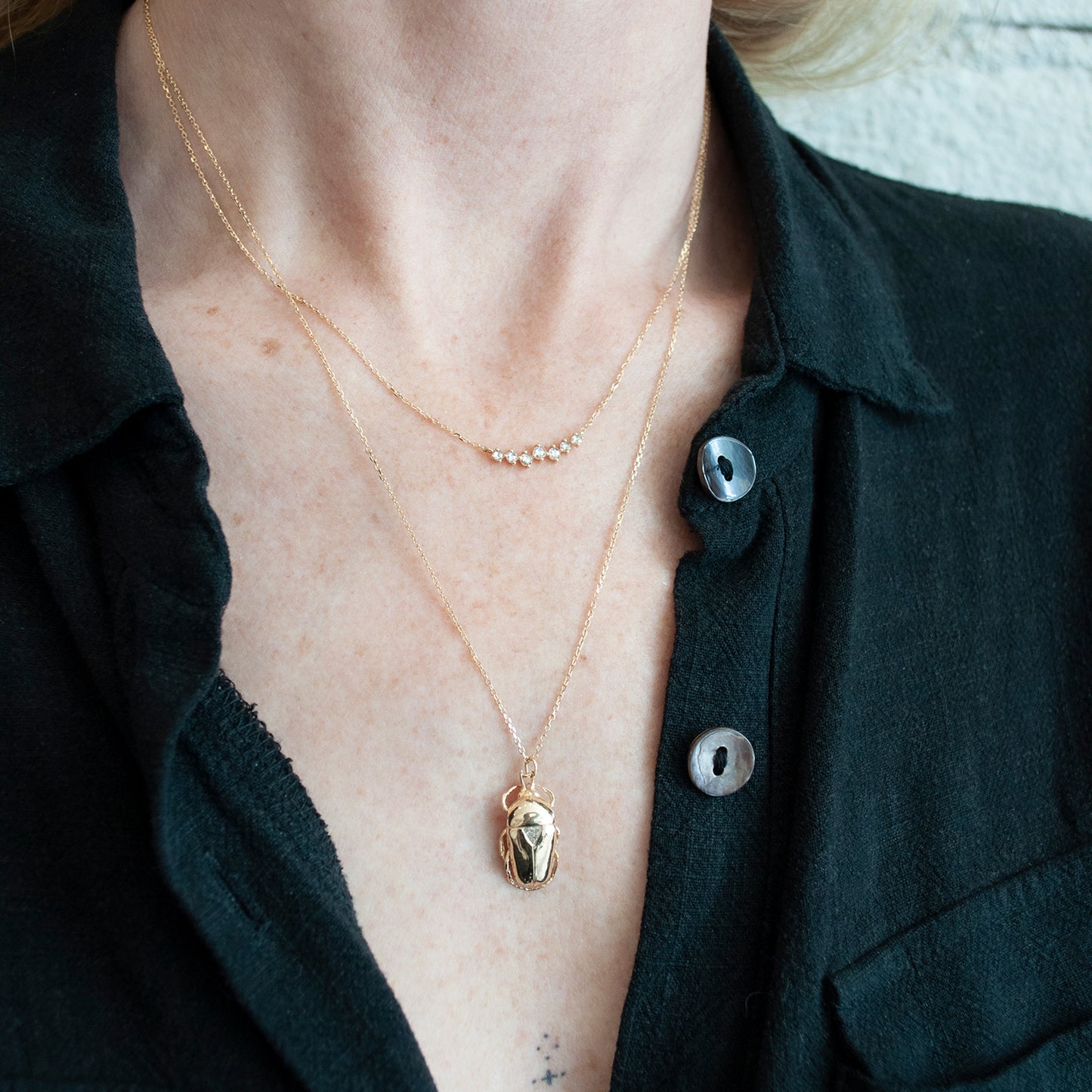 Diamond King Scarab Necklace – ESQUELETO