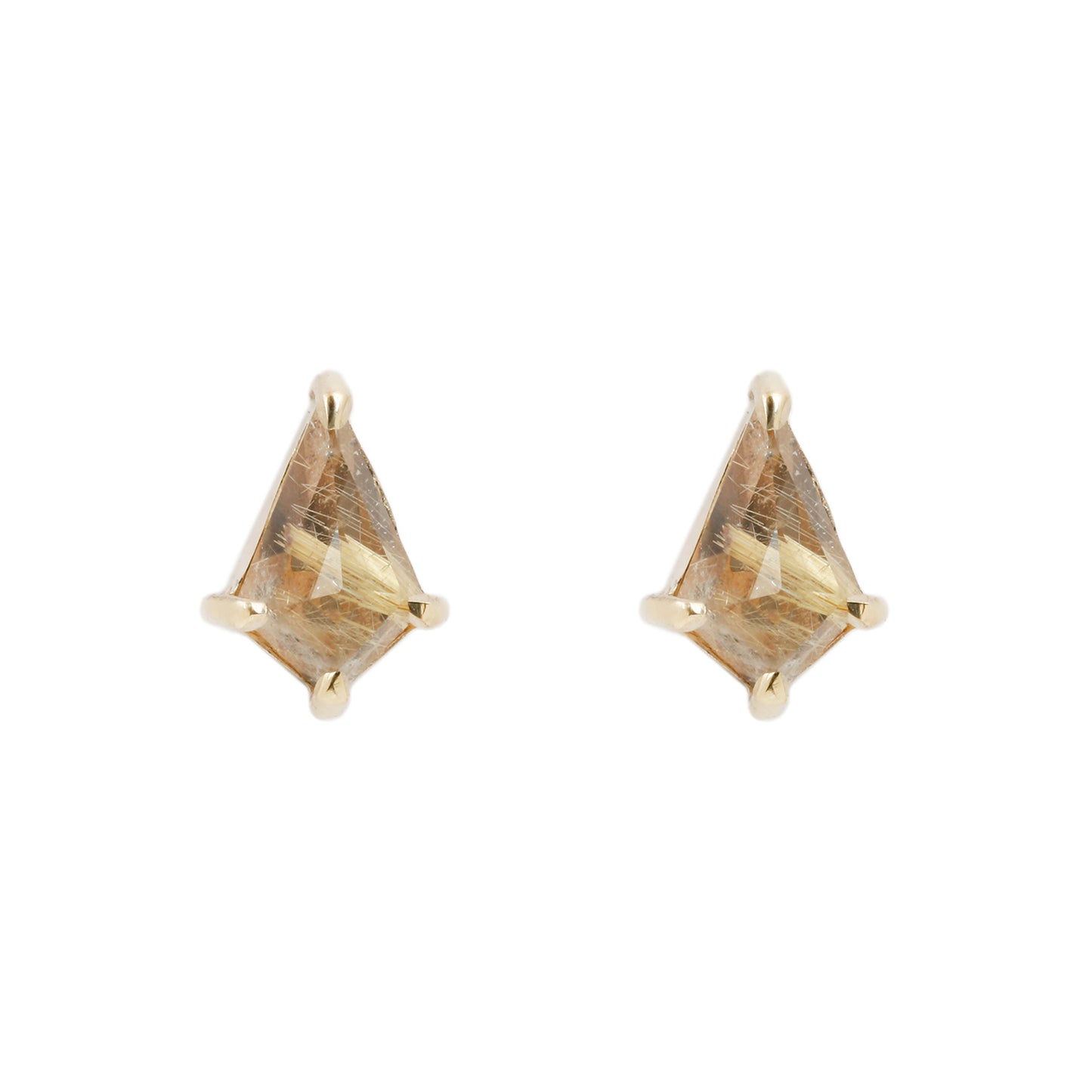 Small Yellow Quartz Kite Studs