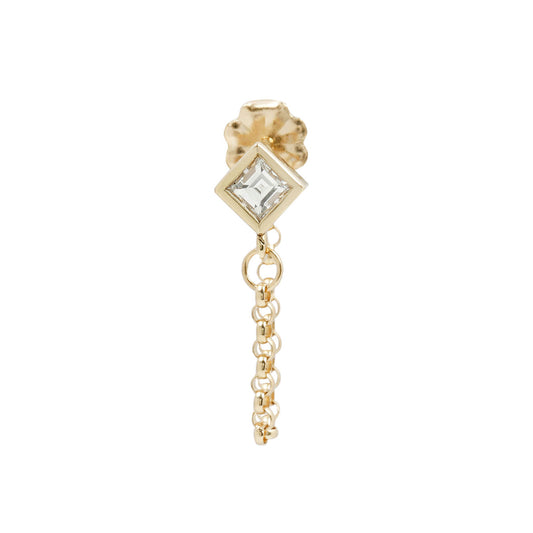 Carré Diamond Chain Single Stud