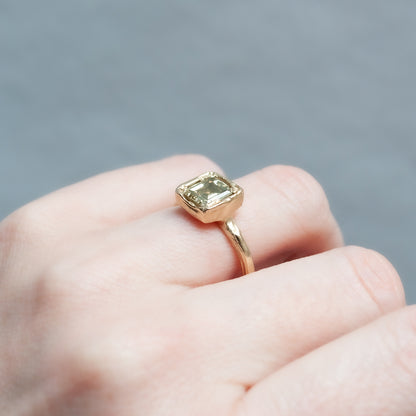 X Soft Green Diamond Ring