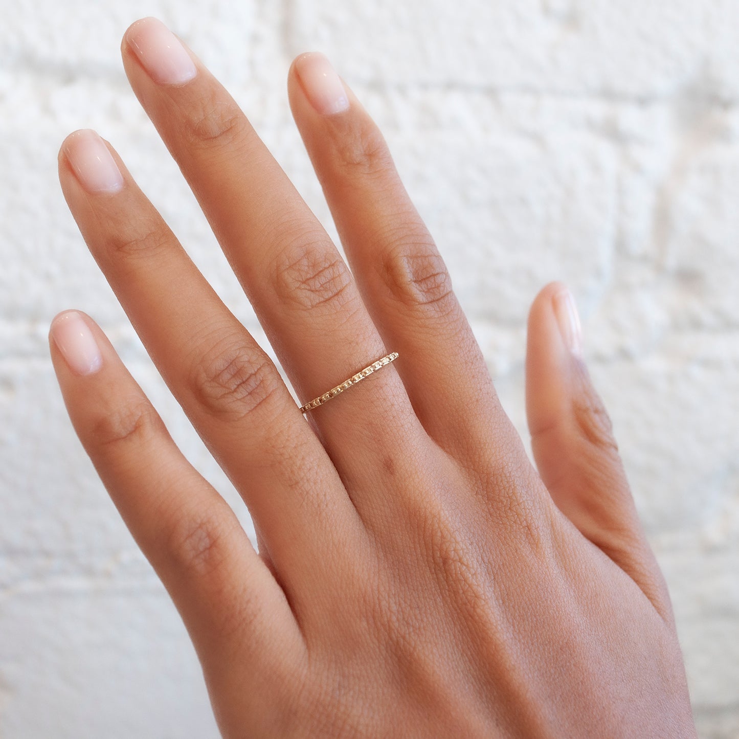 LXI Cognac Diamond Half Eternity Band